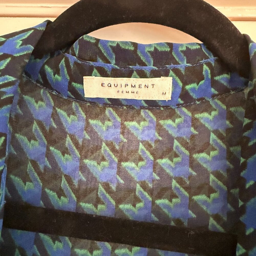 Sheer Equipment Button Down Blouse - image 2